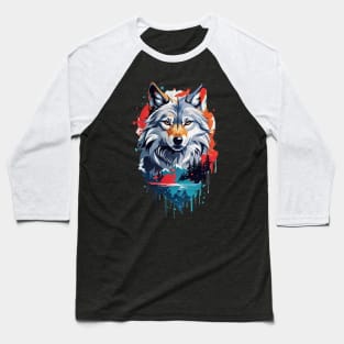 Forest Wolf AI Art Baseball T-Shirt